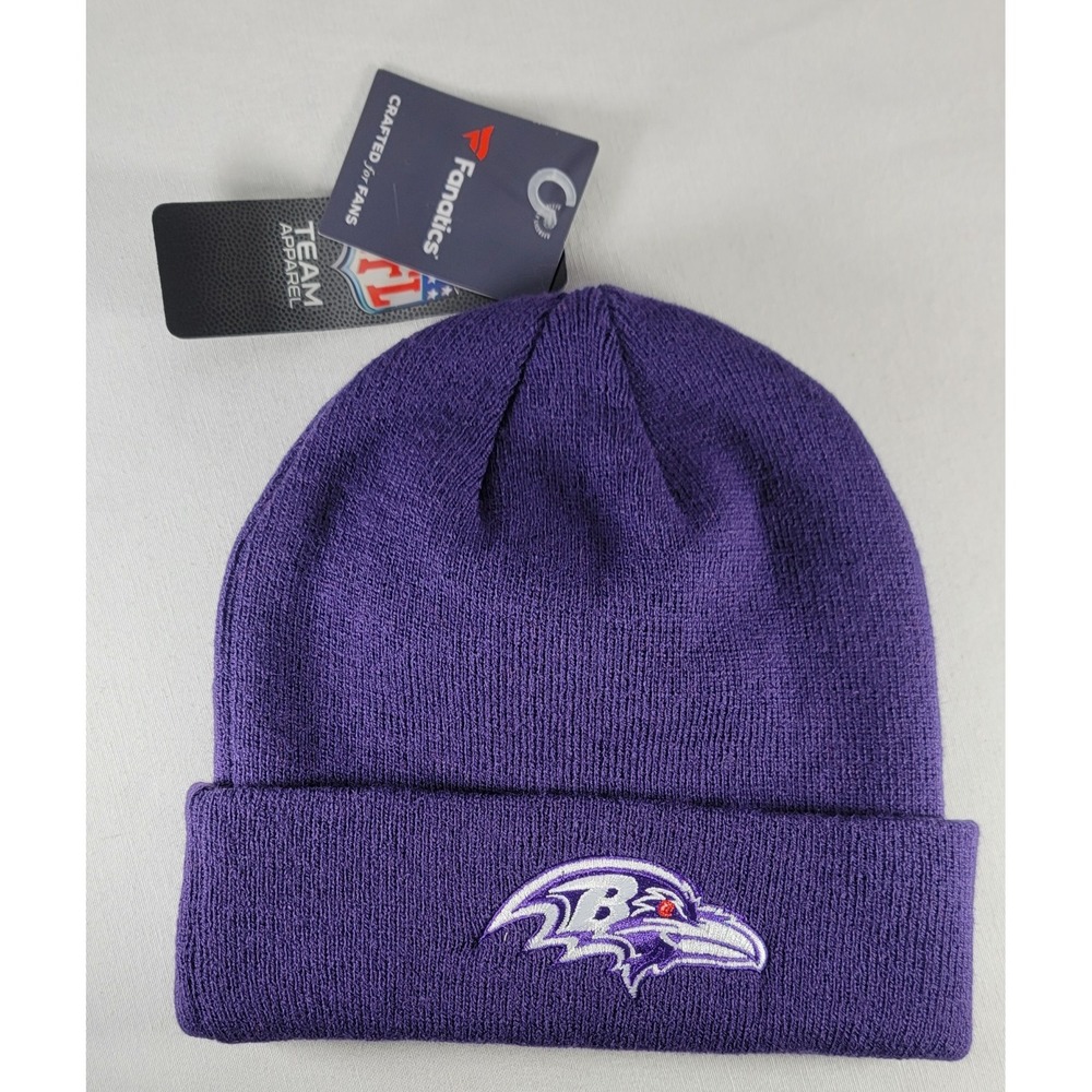 Fanatics Baltimore Ravens Purple Cuffed Knit Hat Beanie New With Tags OSFM